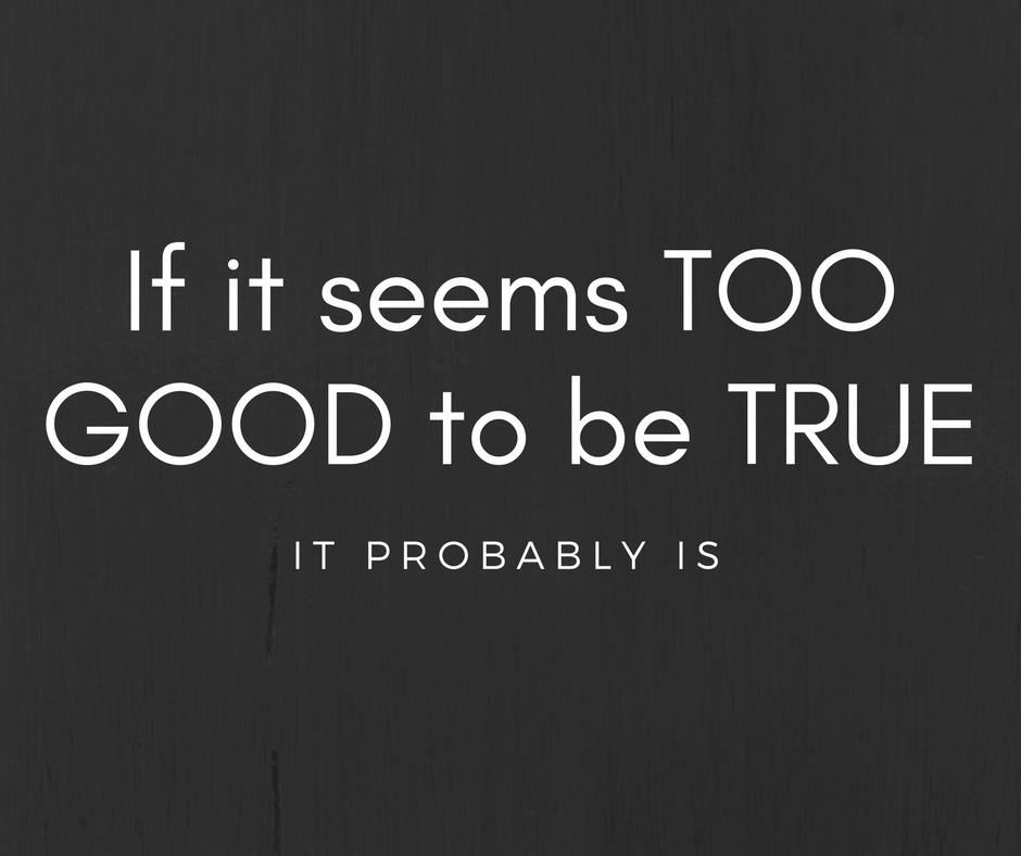 Health News Too Good To Be True Be Critical Evoke Strong